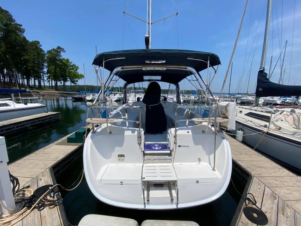 bimini top on a sailboat