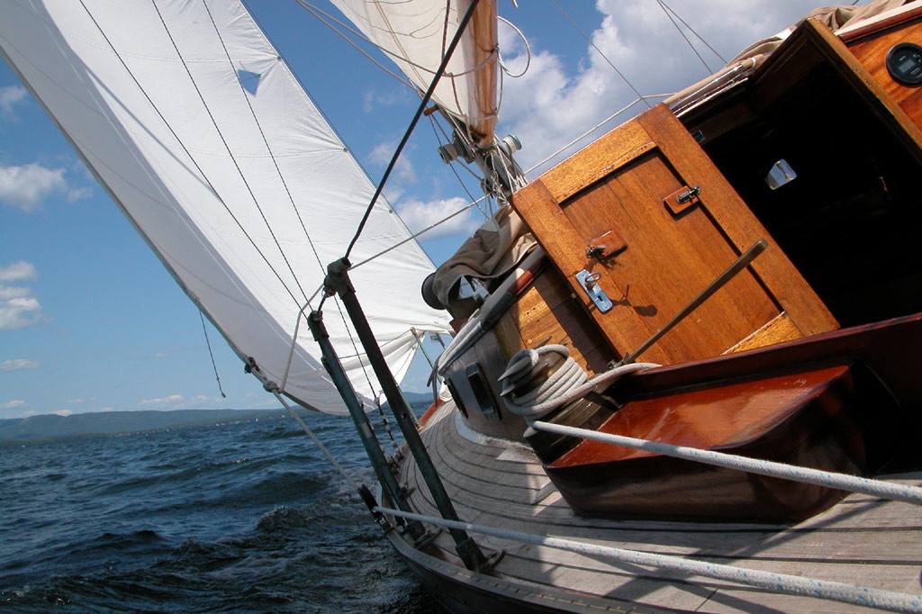 What materials are old sailboats made of