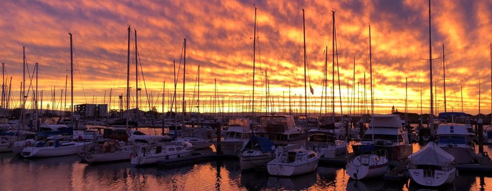 Sailboats on Moreton Bay near Brisbane